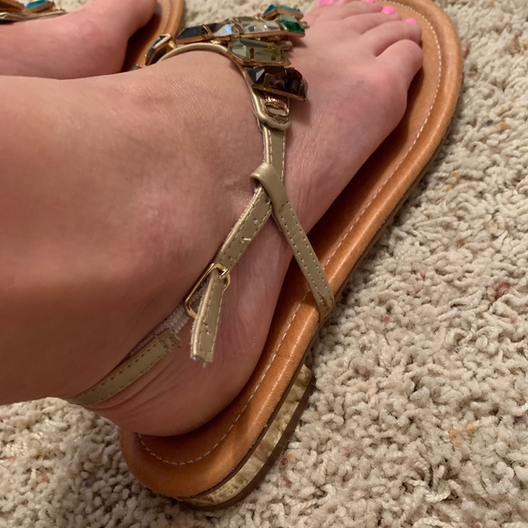 Colorful jeweled flats/sandals - Picture 3 of 4